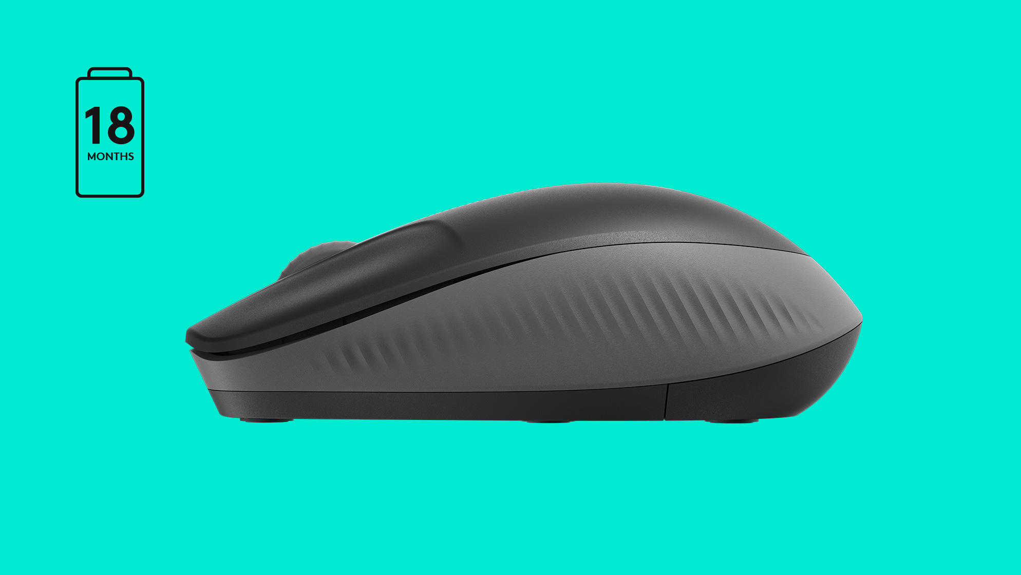 Logitech M190 Wireless Mouse - Full Size Curve Design