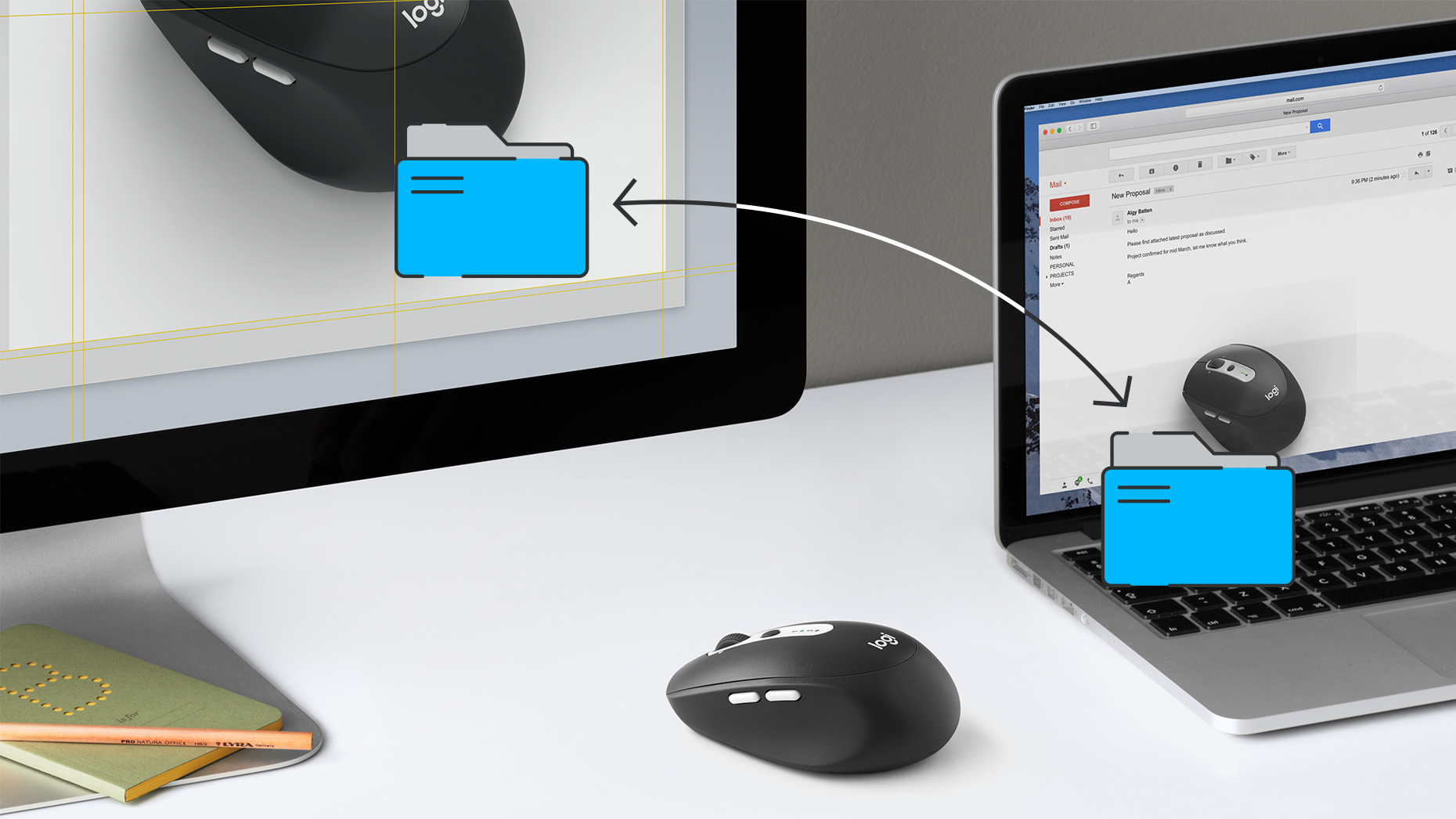 Logitech M585 Multi-Device Wireless Mouse with Flow Tech Logitech M585 Multi-Device Wireless Mouse with Flow Tech