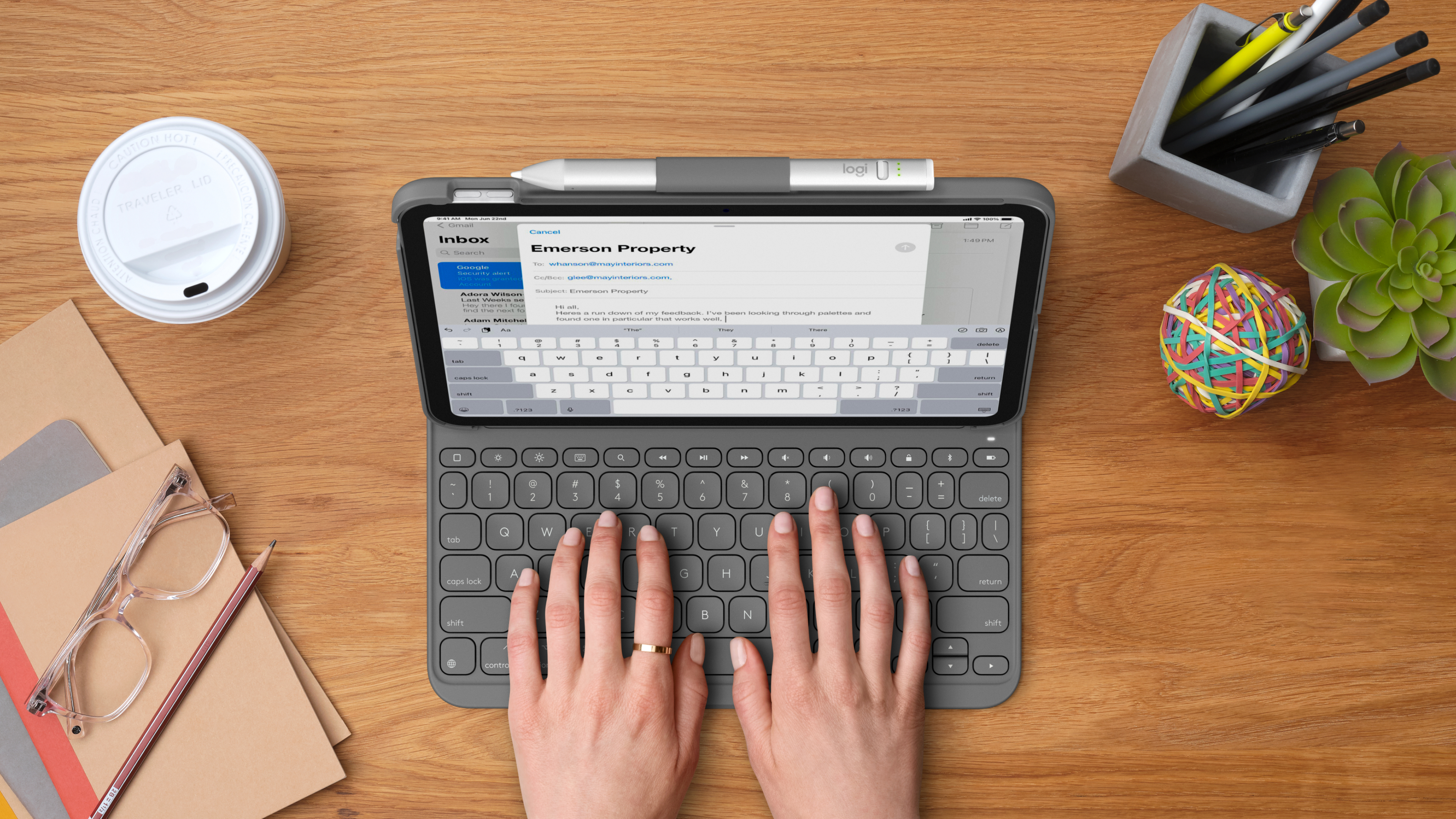 Logitech Slim Folio iPad Keyboard Case for iPad and iPad Air