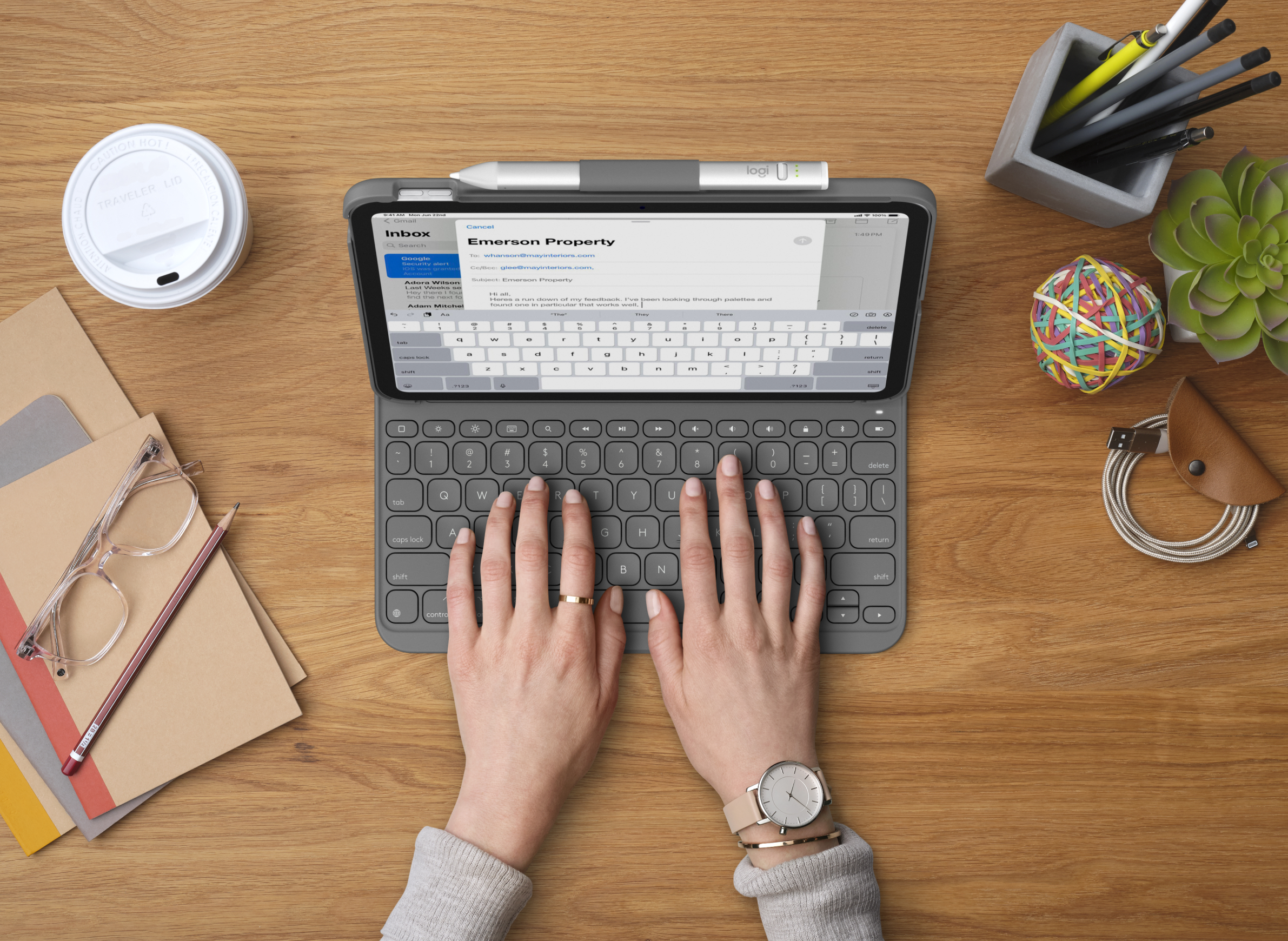 Logitech Slim Folio iPad Keyboard Case for iPad and iPad Air