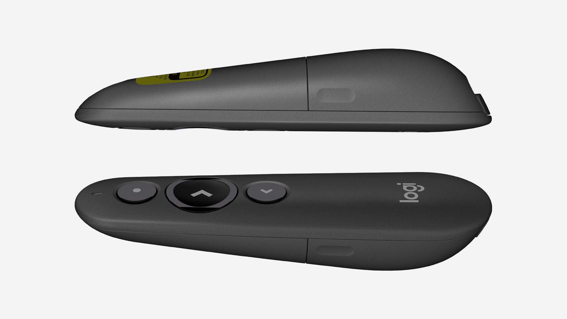 Detalle de los botones del presentador Logitech R500s