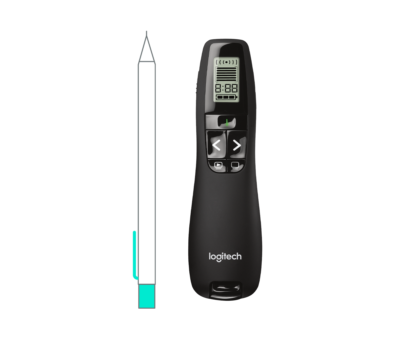 Amazon.co.jp: ロジクール ポインター R800t ブラック 緑色
