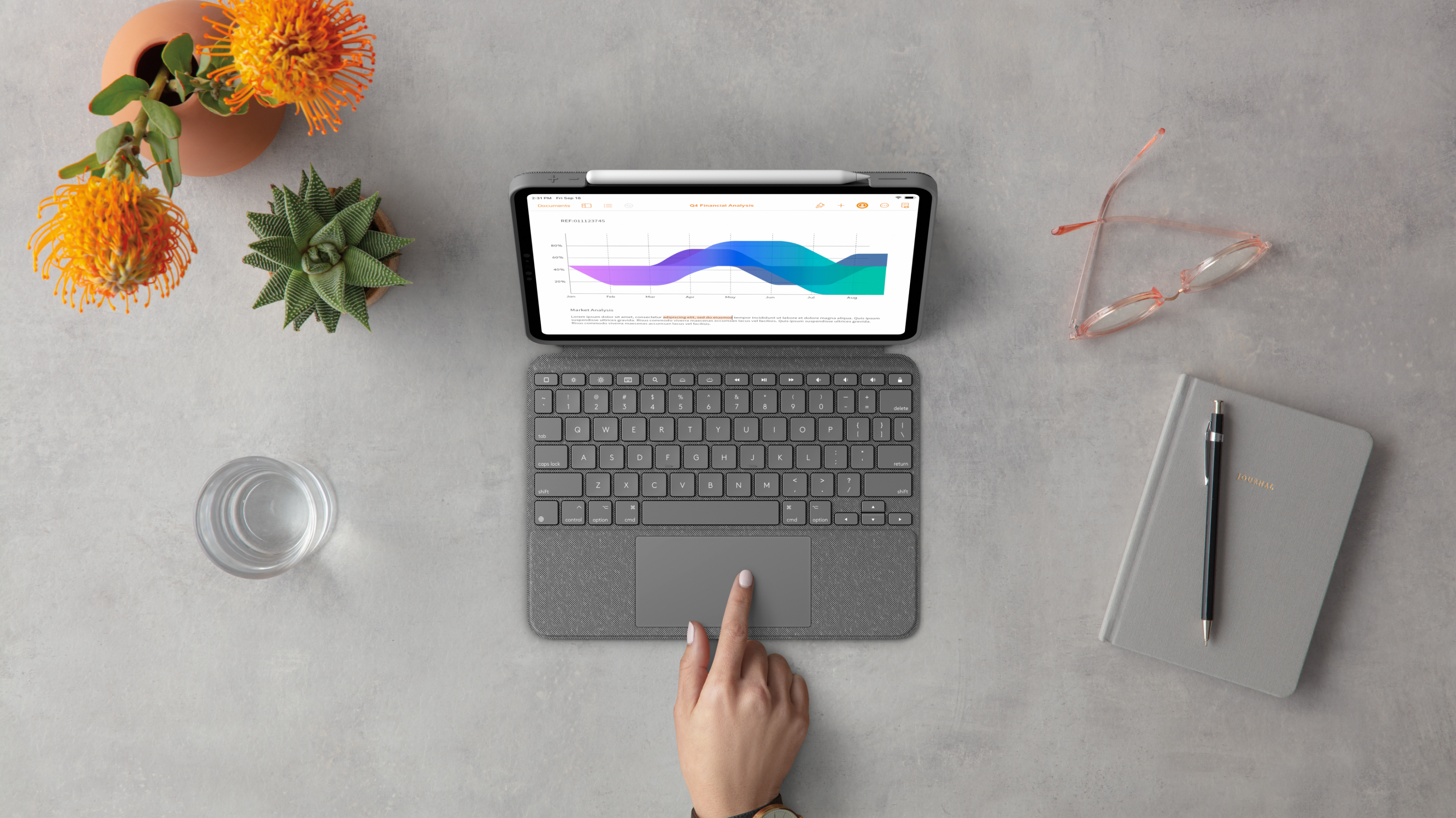 Refurbished Combo Touch iPad Pro Keyboard Case | Logitech