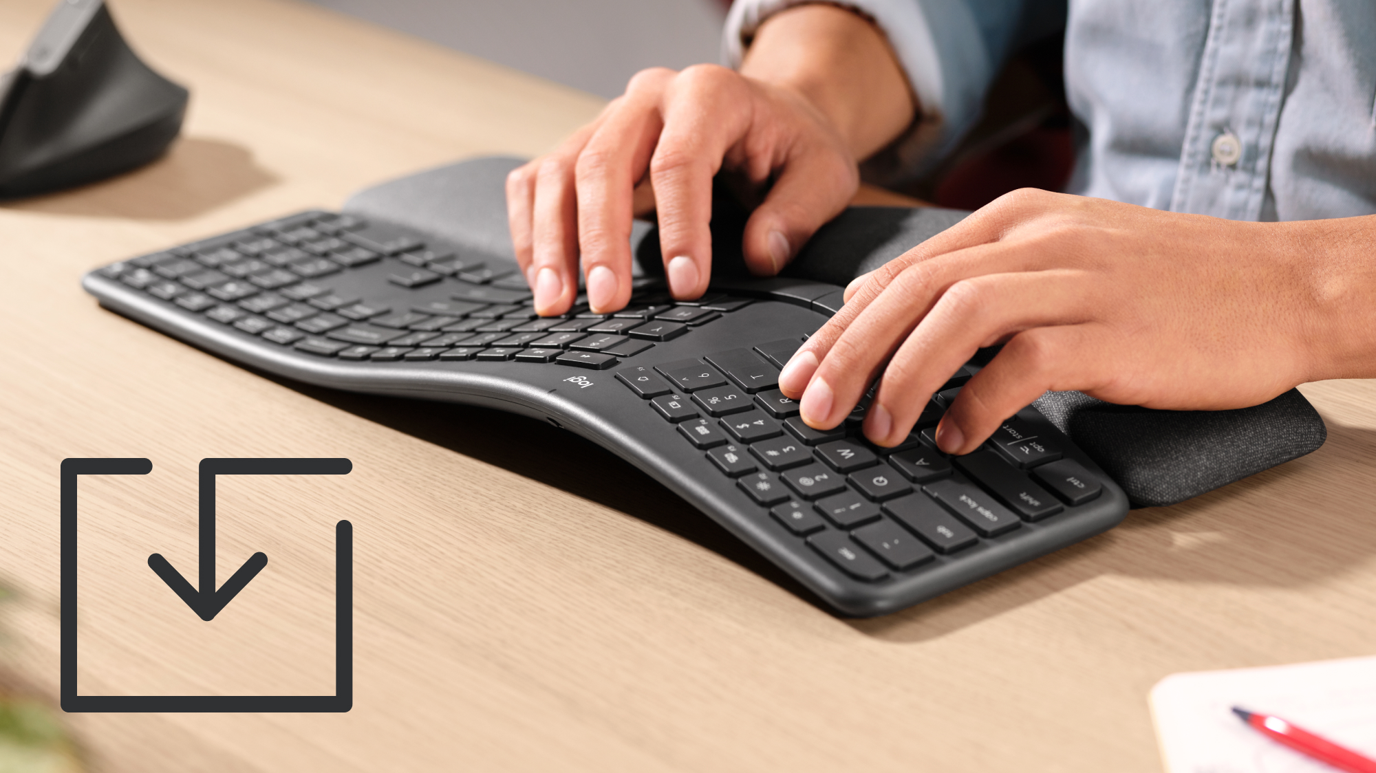 【美品】Logicool ERGO K860 Logitech ERGO K860 Business Ergonomic Wireless Keyboard