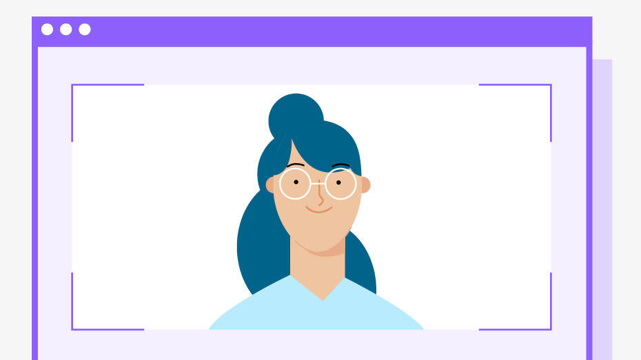 Ilustración de personas en videoconferencia