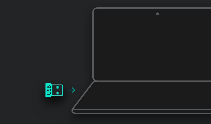 Conecte o receptor sem fio à porta USB do seu computador