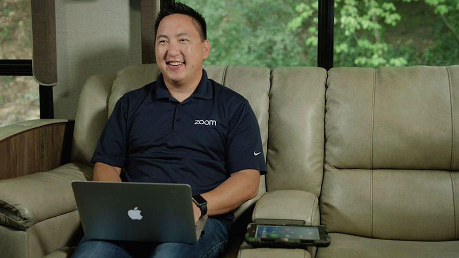 zoom company case study People around video conference table
