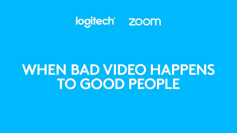 Schild „Wenn gute Menschen schlechte Videokonferenzen erleben“