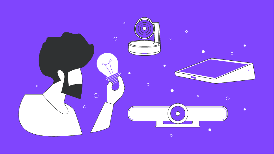 Rappresentazione grafica dei prodotti per videoconferenza Logitech