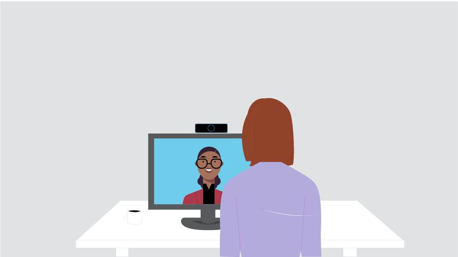 Rappresentazione grafica dell'apprendimento a distanza con i prodotti per videoconferenze Logitech