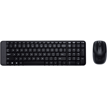 Компактная беспроводная клавиатура и мышь Logitech MK220